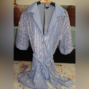 Blue Sequin Oversized Dress